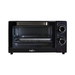 Total Chef 4-Slice 1000-Watt Black Toaster Oven