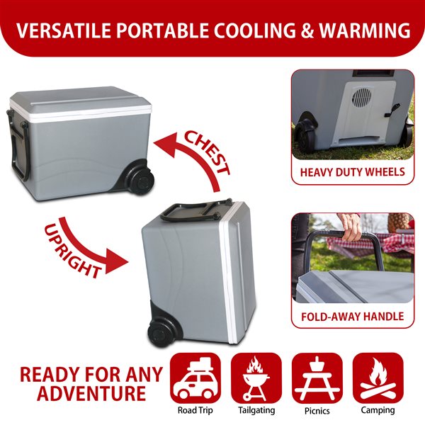Koolatron 34-L Grey Wheeled Insulated Personal Cooler
