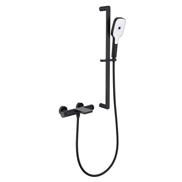 CASAINC Matte Black Adjustable Shower Bar System WESS25MB RONA