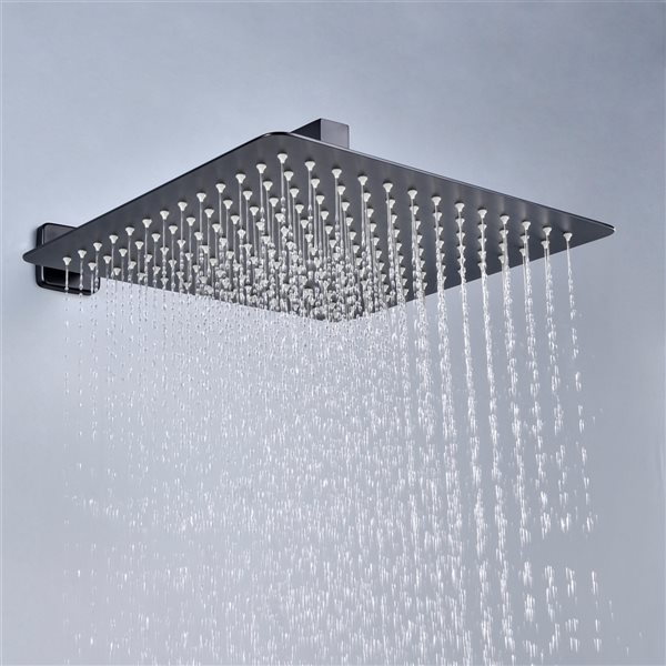 CASAINC Matte Black 10-in Built-In Shower System with Rough-In Valve