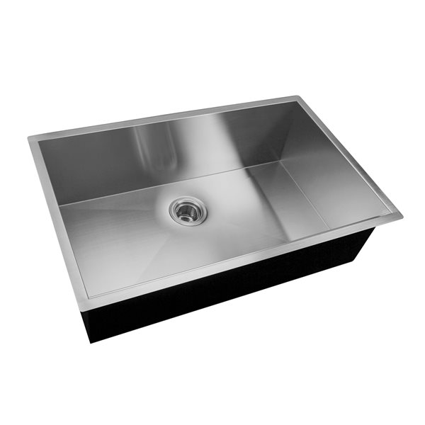 CASAINC 32-in x 18-in Undermount Stainless Steel Single Bowl Kitchen ...