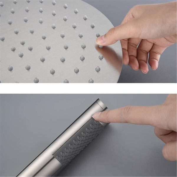 CASAINC Brushed Nickel 10-in Wall Mount Shower Bar System