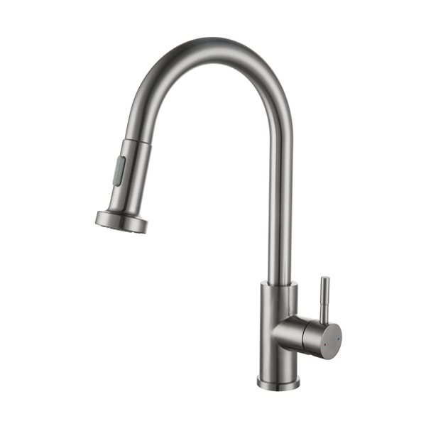 CASAINC Brushed Nickel 1-Handle Deck Mount Pull-Down Handle/Lever ...