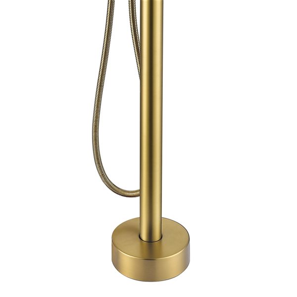 CASAINC Brushed Brass Freestanding 1-Handle Residential Bathtub Faucet ...