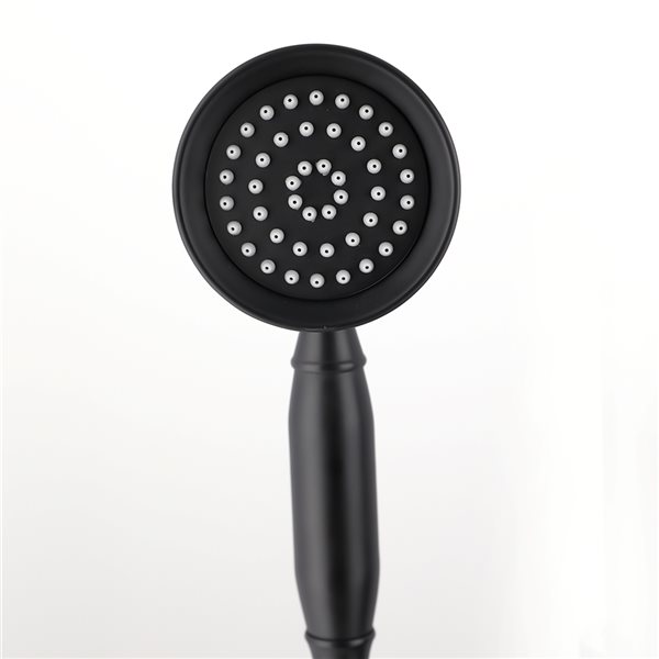 CASAINC Matte Black Residential Freestanding 2-Handle Bathtub Faucet with Hand Shower