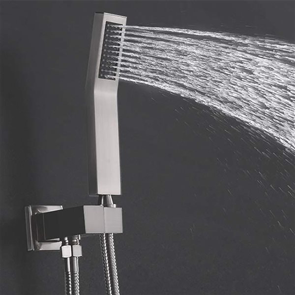 CASAINC Brushed Nickel 10-in Ceiling Mount Built-In Shower System