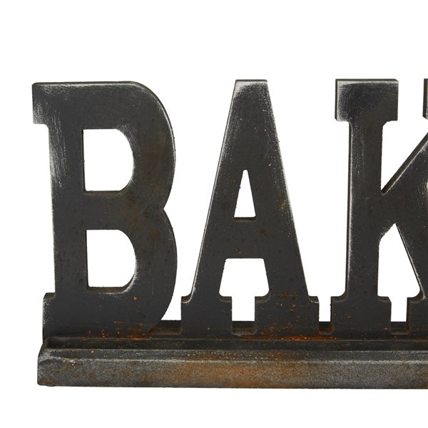 Grayson Lane Industrial Antique Black MDF Bakery Sign Tabletop Decoration