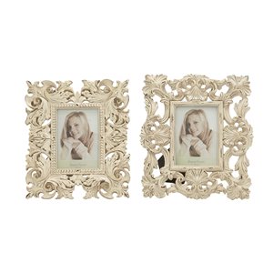Grayson Lane White Traditional Photo Frame (4-in x 6-in) - Set of 2