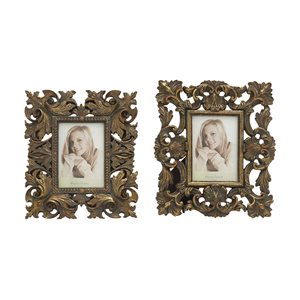 Grayson Lane Gold Traditional Photo Frame (4-in x 6-in) - Set of 2