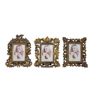 Grayson Lane Brass Traditional Photo Frame (4-in x 6-in) - Set of 3