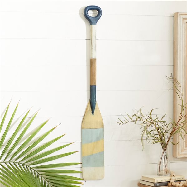 Grayson Lane 41-in H x 6-in W Coastal Oar Wood Wall Accent