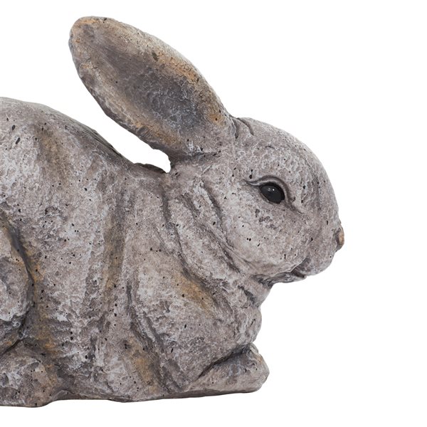 Grayson Lane 10-in H x 14-in W Grey Rabbit Garden Statue 361513 | RONA