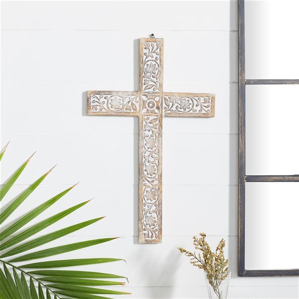 Grayson Lane 23.88-in H x 14.88-in W Religious/Spiritual Wood Wall Accent