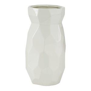 CosmoLiving by Cosmopolitan White Ceramic Vase