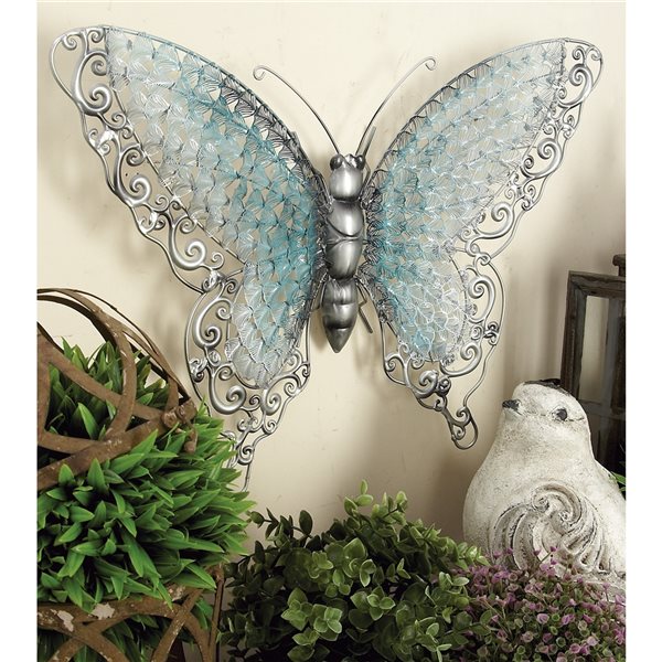 Grayson Lane 16-in H x 21-in W Butterfly Metal Wall Accent