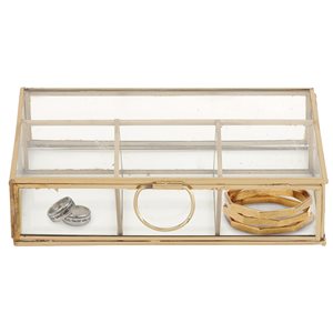 CosmoLiving by Cosmopolitan Gold Modern Jewelry Box