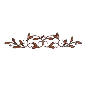Grayson Lane 7.5-in H x 36.13-in W Traditional Floral Metal Wall Accent