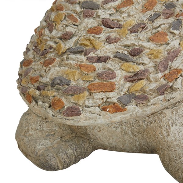 Grayson Lane 9.75-in H x 13.80-in W Grey Turtle Garden Statue