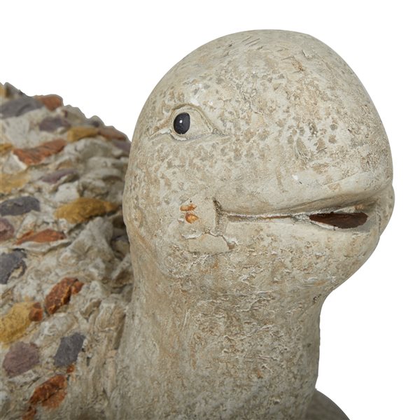Grayson Lane 9.75-in H x 13.80-in W Grey Turtle Garden Statue