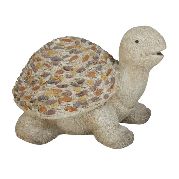 Grayson Lane 9.75-in H x 13.80-in W Grey Turtle Garden Statue