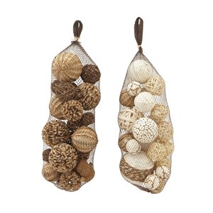 Grayson Lane Brown Natural Orbs and Vase Fillers - 2-Pack