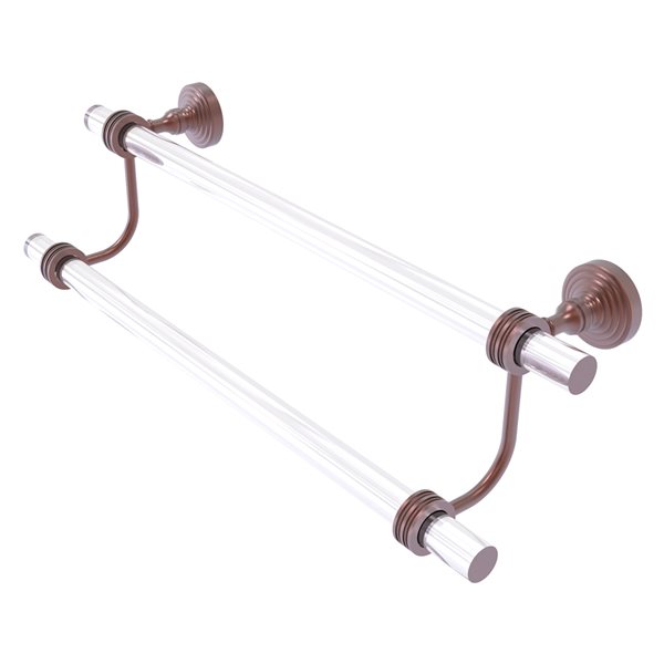 Allied Brass Pacific Grove 24-in Wall Mount Antique Copper Double Towel Bar