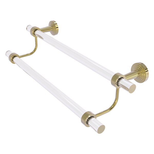 Allied Brass Pacific Beach Unlacquered Brass 30-in Wall Mount Double Towel Bar