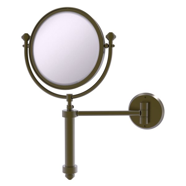 Allied Brass Southbeach Antique Brass 11-in x 16-in Double-Sided Magnifying Wall-Mounted Vanity Mirror