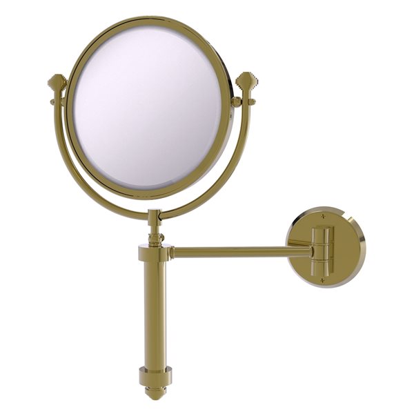 Allied Brass Southbeach 11-in x 16-in Brass Double-Sided Magnifying Wall Mount Vanity Mirror