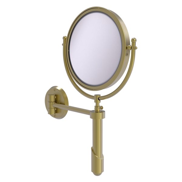 Allied Brass Soho 11-in x 15-in Satin Brass Double-Sided Magnifying Wall-Mounted Vanity Mirror