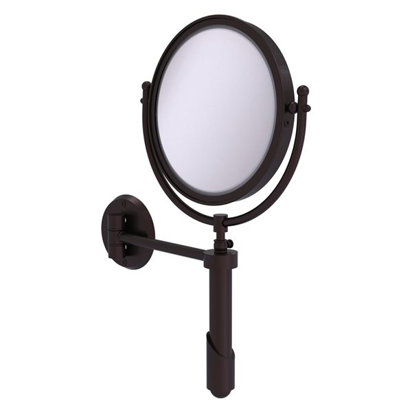 Allied Brass Soho 8-in x 15-in Oil-Rubbed Bronze Double-Sided Magnifying Countertop Vanity Mirror