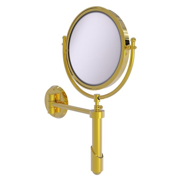 Allied Brass Soho 11-in x 15-in Polished Brass Double-Sided Magnifying Wall-Mounted Vanity Mirror