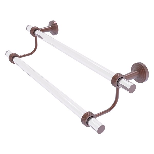 Allied Brass Pacific Beach 18-in Antique Copper Wall-Mounted Double Towel Bar