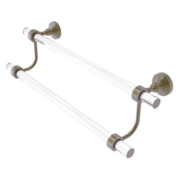 Allied Brass Pacific Grove Antique Brass 24-in Wall Mount Double Towel Bar