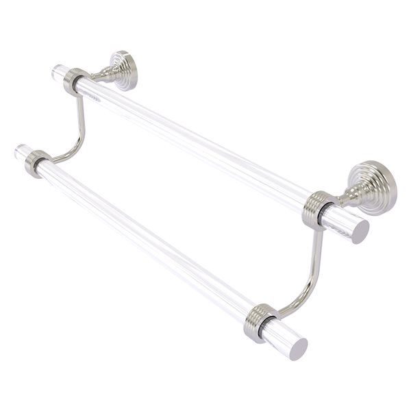 Allied Brass Pacific Grove 18-in Satin Nickel Wall-Mounted Double Towel Bar