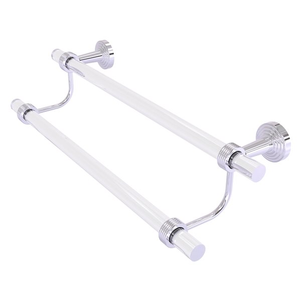 Allied Brass Pacific Beach 30-in Polished Chrome Wall Mount Double Towel Bar