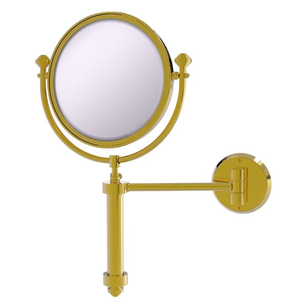 Allied Brass Southbeach 8-in x 16-in Polished Brass Double-Sided Magnifying Wall-Mounted Vanity Mirror