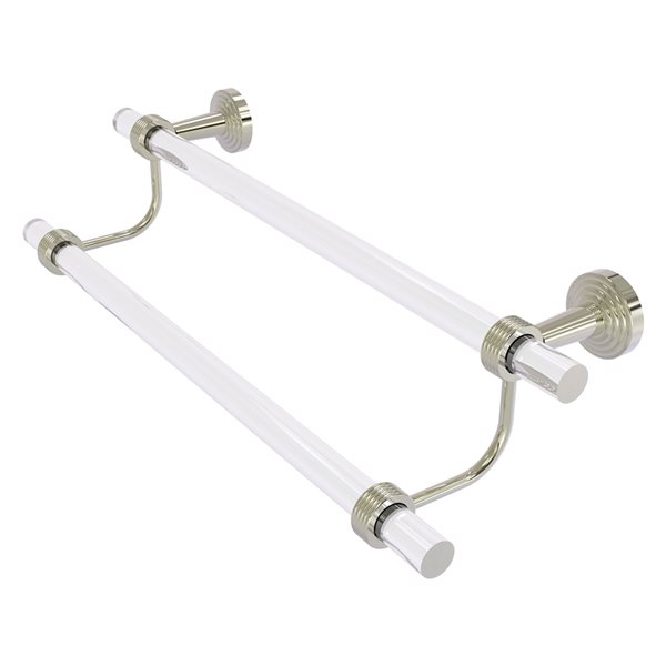 Allied Brass Pacific Beach 24-in Polished Nickel Wall-Mounted Double Towel Bar