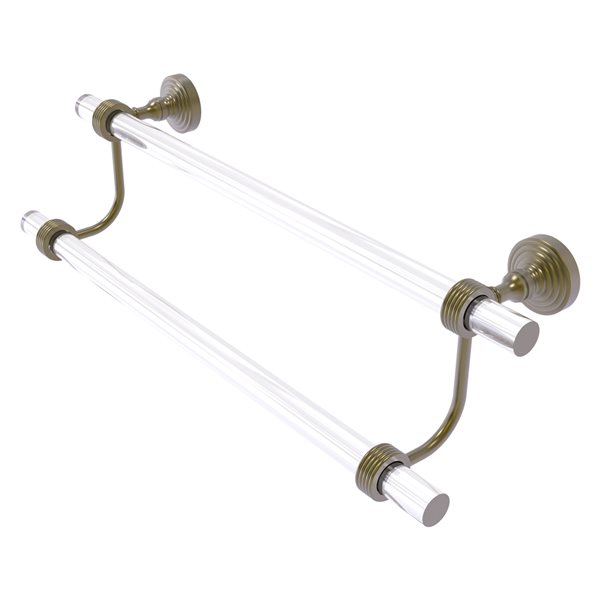Allied Brass Pacific Grove 24-in Antique Brass Wall-Mounted Double Towel Bar