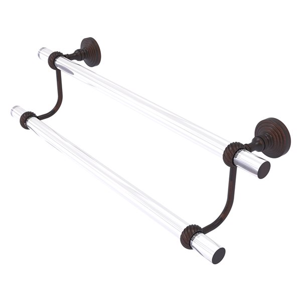 Allied Brass Pacific Grove 18-in Venetian Bronze Wall Mount Double Towel Bar