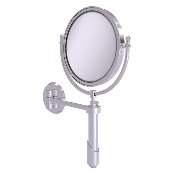 Allied Brass Soho 11-in x 15-in Satin Chrome Double-Sided Magnifying Wall-Mounted Vanity Mirror