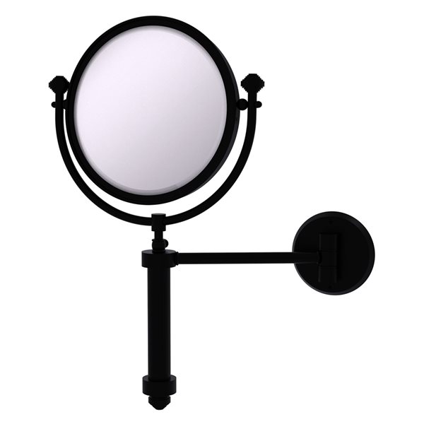Allied Brass Southbeach 8-in x 16-in Matte White Double-Sided Magnifying Wall-Mounted Vanity Mirror Allied Brass Southbeach 8-in x 16-in Matte White Double-Sided Magnifying Wall-Mounted Vanity Mirror