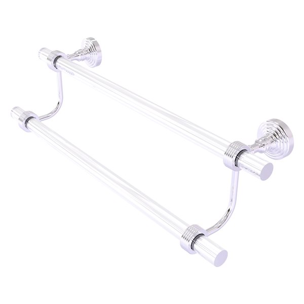 Allied Brass Pacific Grove 24-in Polished Chrome Wall-Mounted Double Towel Bar