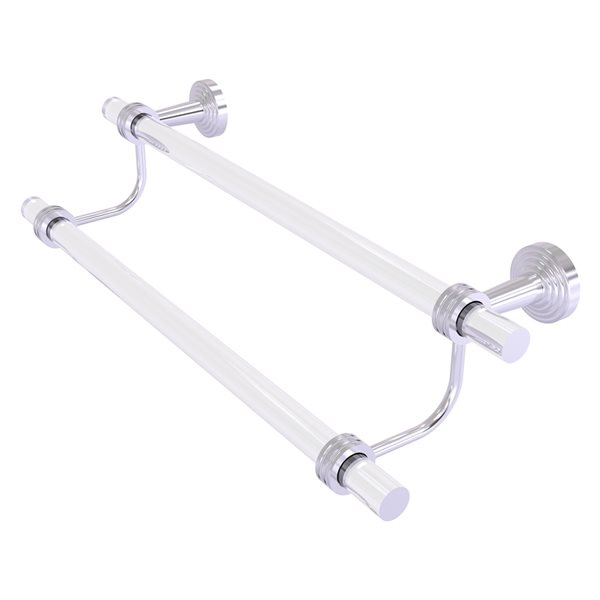 Allied Brass Pacific Beach 30-in Satin Chrome Wall Mount Double Towel Bar