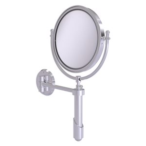Allied Brass Soho 11-in x 15-in Satin Chrome Double-Sided Magnifying Wall Mount Vanity Mirror