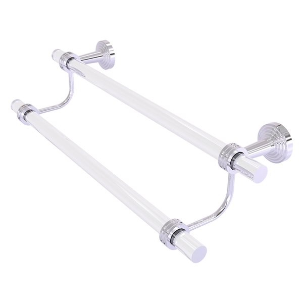 Allied Brass Pacific Beach 30-in Wall Mount Polished Chrome Double Towel Bar
