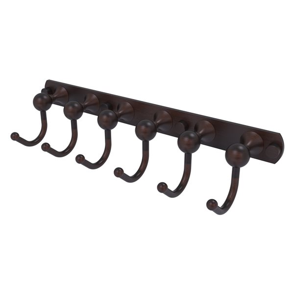 Allied Brass Shadwell 6-Hook Venetian Bronze Towel Hook
