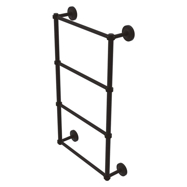 Allied Brass Prestige Regal Matte White Wall Mount Towel Rack with 4 Bars