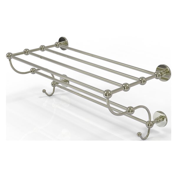 Allied Brass Prestige Skyline Polished Nickel Wall Mount Towel Rack with 6 Bars