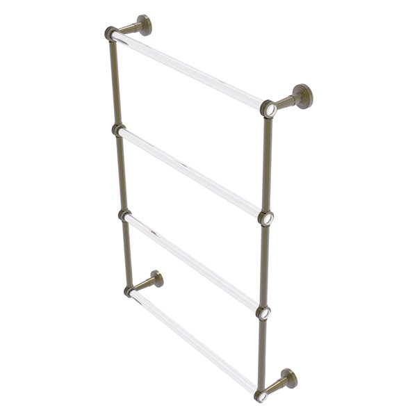 Allied Brass Pacific Beach Antique Brass Wall Mount Towel Rack with Dotted Accents
